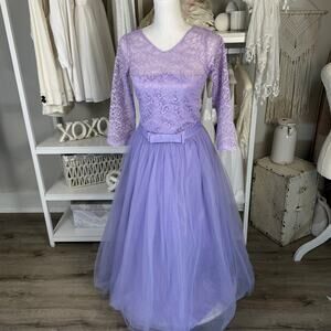 Ibtom Castle girls size medium Lavendar dress special occasion flower girl SI030
